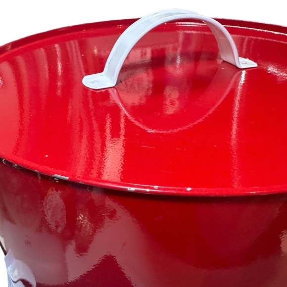 Bakery Red & White Metal Cake Saver with Dome - Picture 2 of 10